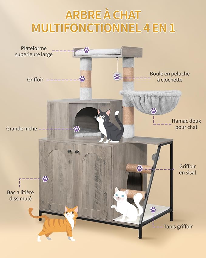 Arbre à chat 4 en 1 CatyCaty™